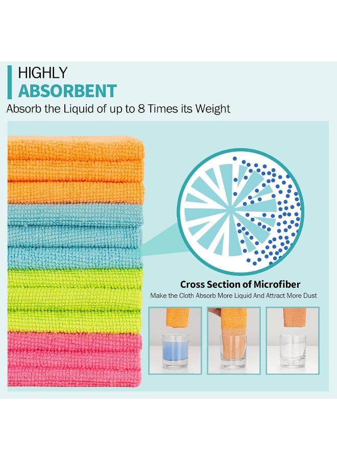 MOMENT 10 Pack Microfiber Cleaning Cloth Multi Purposes Kitchen Towel Set (30 X 30 Cm) Super Absorbent Reusable Cleaning Towels - Kitchen Cloth  - Image 3