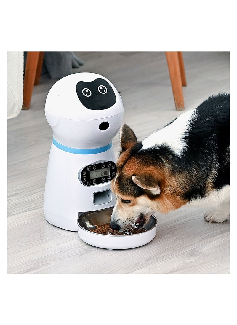 Cool Baby COOLBABY 3.5L Automatic Pet Feeder Dog Cat Feeders 10s Voice Recorder Smart Food Dispenser with Stainless Steel Food Bowl for Cats and Dogs Programmable Timer  - Image 2