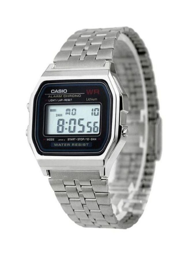 CASIO Men Stainless Steel Digital Wrist Watch A159WA-9DF - 37 mm - Silver - Image 3