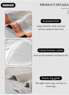 DUNISO 3 Pack Men's Briefs Set Men's Cotton Boxers Short Briefs Underwear Breathable and Soft Underpants with High Elastic Waistband  - Image 2