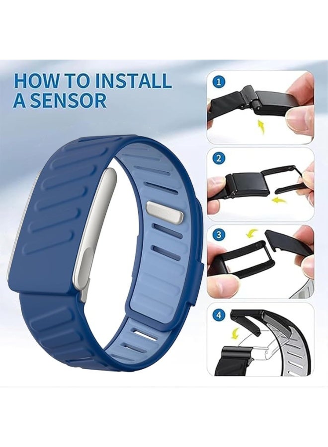 O Ozone (Pack of 3) Silicone Sport Bands for Whoop MG Band – Adjustable,Breathable, Waterproof Replacement Wrist Strap for Men & Women | Comfortable & Durable Fitness Bands- Beige/Grey/Dark Blue - Image 4