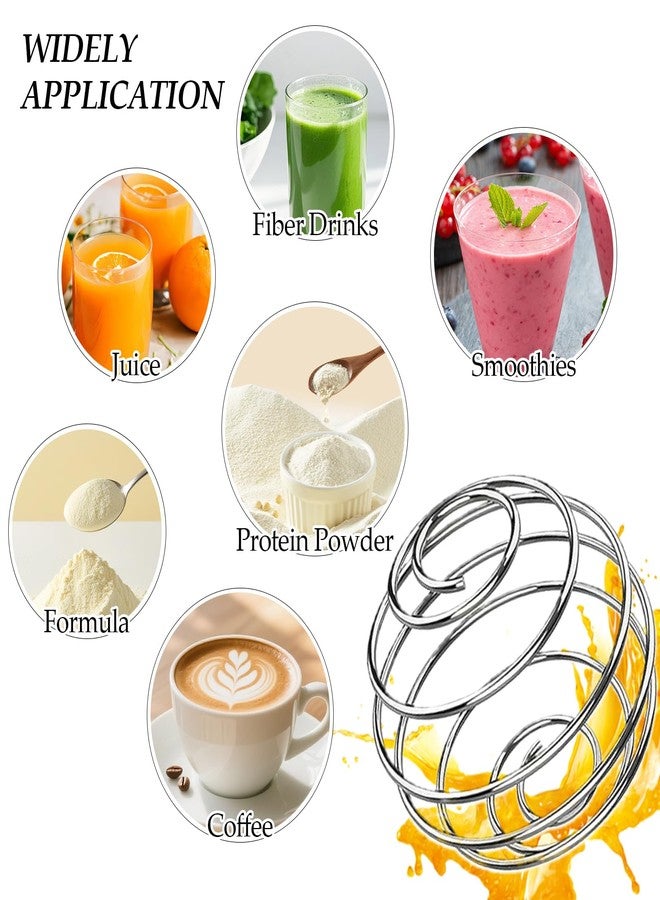 Shudyear 4 Pack Shaker Ball for Protein Shaker Bottle – Stainless Steel Blender Mixing Ball for Protein Powder & Milk Powder, Shaker Bottle Whisk Ball 2.16 x 1.96 in (XL) - Image 5