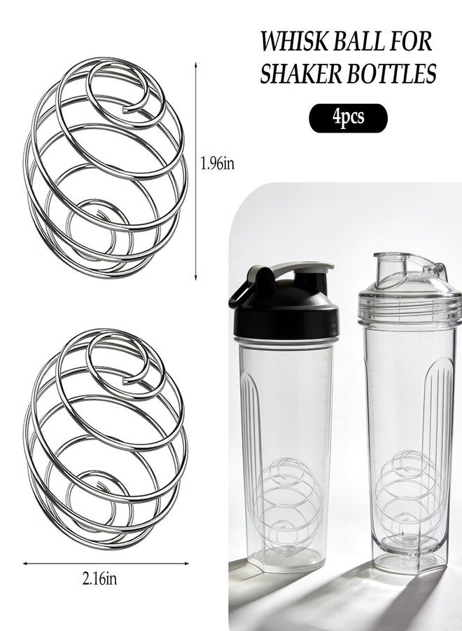 Shudyear 4 Pack Shaker Ball for Protein Shaker Bottle – Stainless Steel Blender Mixing Ball for Protein Powder & Milk Powder, Shaker Bottle Whisk Ball 2.16 x 1.96 in (XL) - Image 2