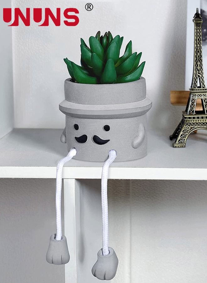 UNUNS Artificial Plant With Pot,Faux Succulent Desk Decor,Fake Plants Wall Decor For Gift,Bathroom Shelf Artificialplant Decoration,Home Office Shelf Decor - Image 4