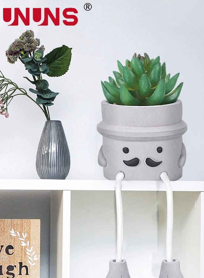 UNUNS Artificial Plant With Pot,Faux Succulent Desk Decor,Fake Plants Wall Decor For Gift,Bathroom Shelf Artificialplant Decoration,Home Office Shelf Decor - Image 2