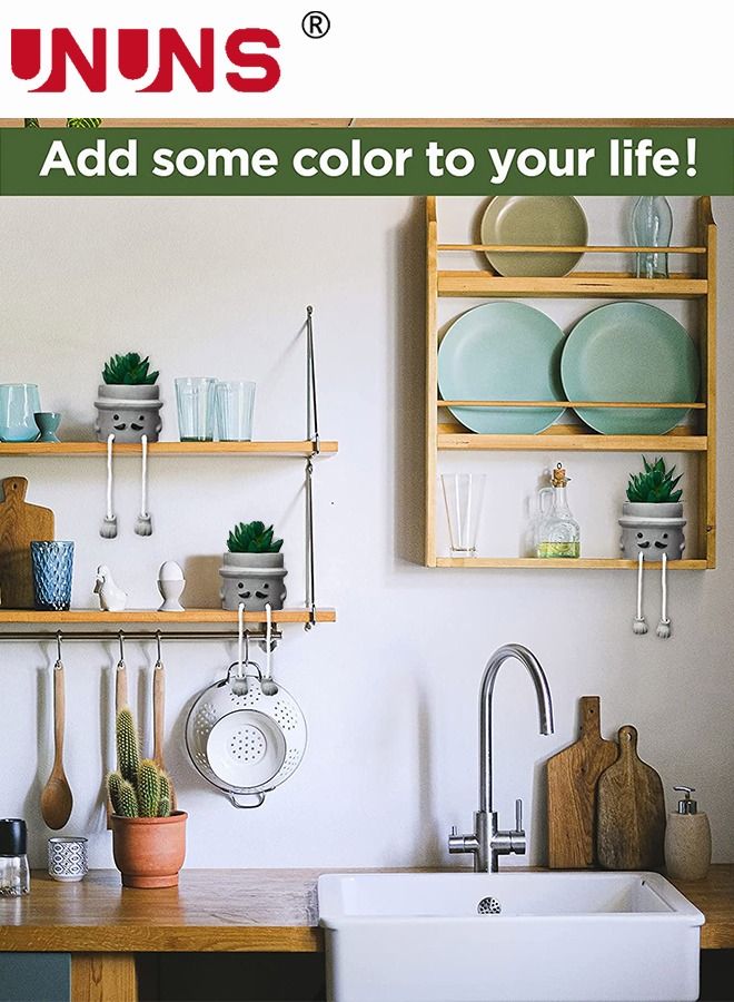 UNUNS Artificial Plant With Pot,Faux Succulent Desk Decor,Fake Plants Wall Decor For Gift,Bathroom Shelf Artificialplant Decoration,Home Office Shelf Decor - Image 3