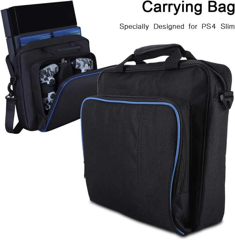 klarako Console Carrying Case Bag for PS4 Slim, Waterproof Shockproof Game System Protective Travel Case Handbag for PS4 Slim System and Accessories - Image 4