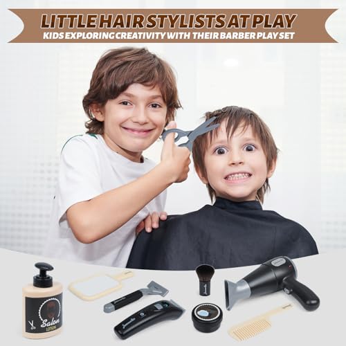 EP EXERCISE N PLAY Kids Hair Stylist Play Set Kids Shaving Kit for Boys Toy Barber Shop Playset Pretend Play Toy Gift for Boys Toddlers Age 3 Years Old - Image 5