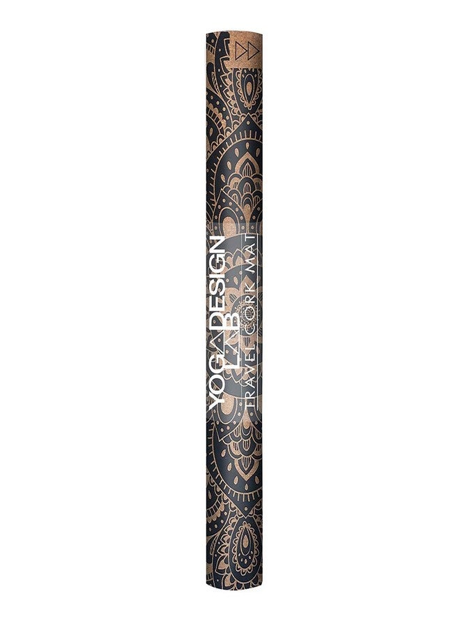 YOGA DESIGN LAB | The Cork Yoga Mat | Eco Luxury | Ideal for Hot Yoga, Power, Bikram, Ashtanga, Sweaty Workouts | Studio Quality | Includes Carrying Strap! (Mandala Black, 1.5mm) - Image 3