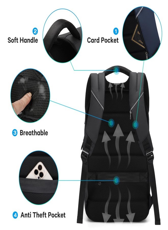 بانجي حقيبة ظهر للسفر من بانج لأجهزة الكمبيوتر المحمولة مقاس 15.6 بوصة، حقائب ظهر خفيفة الوزن للعمل للرجال، حقيبة ظهر أنيقة للاستخدام اليومي للرجال والنساء - Image 5