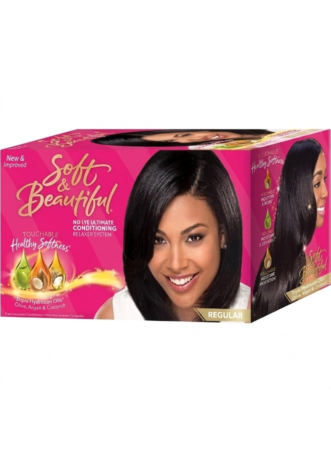 مجموعة علاج الشعر العادية بنظام No Lye Ultimate Conditioning Relaxer
