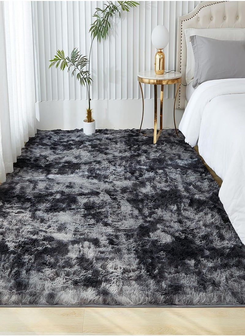 GOOTOY Modern Style Area Rug Non-Slip Super Soft Touch Living Room Bedroom Kitchen Decoration Of Carpet Floor Rug Fluffy Long Pile Rectangular 140x200cm  - Image 1