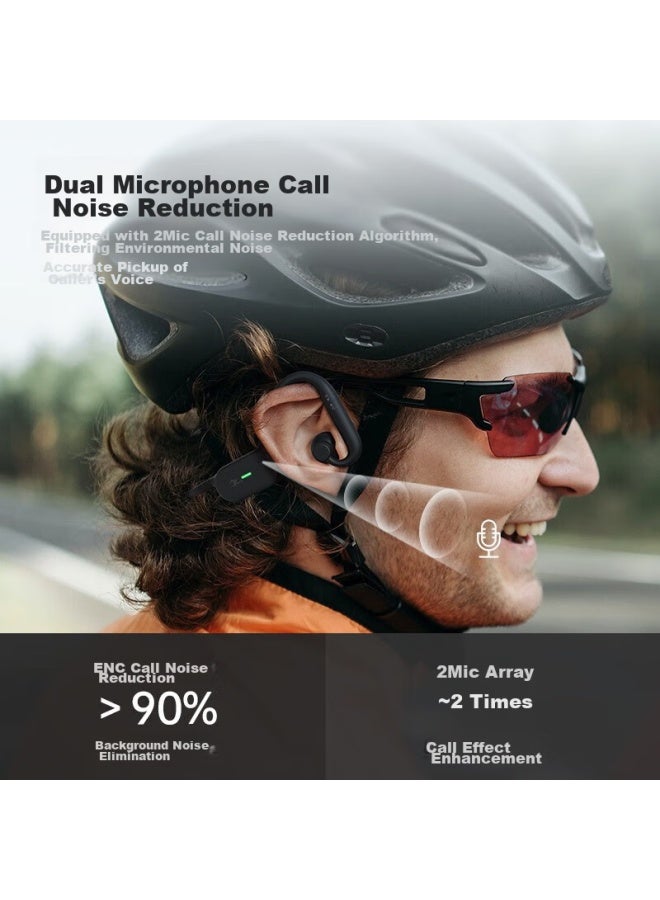 Dacom G100 [Semi In-Ear] Bone Conduction Bluetooth Headphones, Wireless Sports Headphones, Non-In Dynamic Running Cycling Neckband Earphones, Call Noise Reduction, Compatible With Apple, Huawei, Xiaomi - Image 5