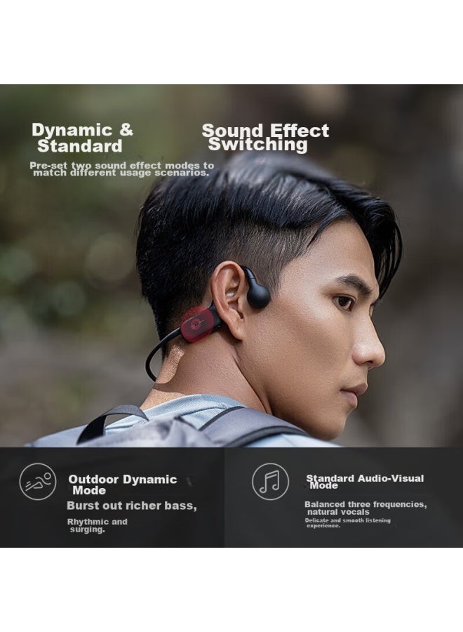 Dacom G100 [Semi In-Ear] Bone Conduction Bluetooth Headphones, Wireless Sports Headphones, Non-In Dynamic Running Cycling Neckband Earphones, Call Noise Reduction, Compatible With Apple, Huawei, Xiaomi - Image 4