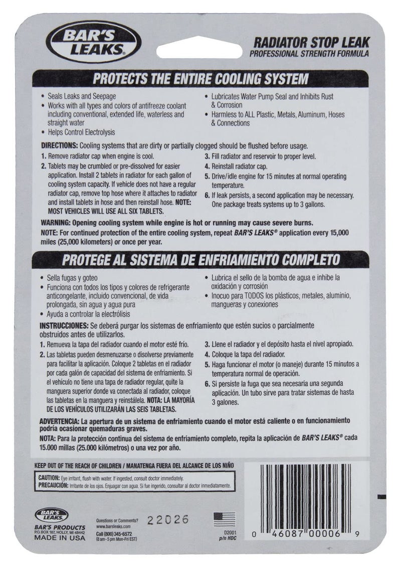 Bar's Leaks HDC Radiator Stop Leak Tablet - 60 Grams, Brown - Image 2