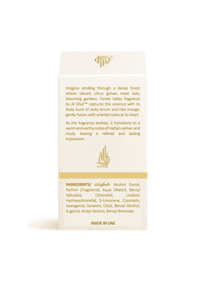 الغاف عطر الغاف فورست فالي أو دو بارفان 100 مل – ثبات طويل، عطر فاخر للجنسين بنفحات البرغموت والعود والفيتيفر، هدية راقية للرجال والنساء الباحثين عن روائح أنيقة - Image 3
