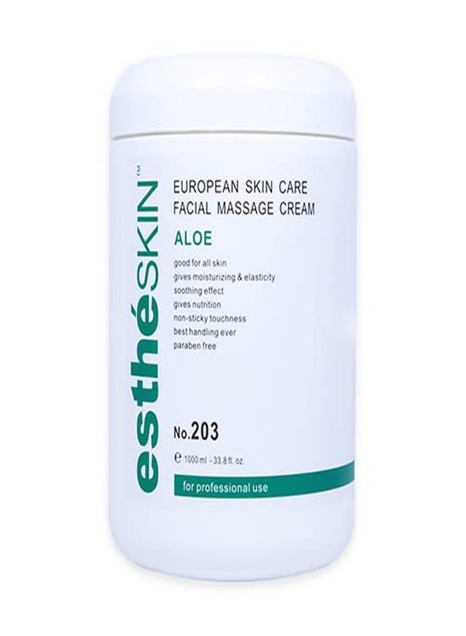estheSKIN Facial Massage Cream for European Skin Care, 33.8 fl oz, 1000 ml (Aloe, 2 Pack - Image 2