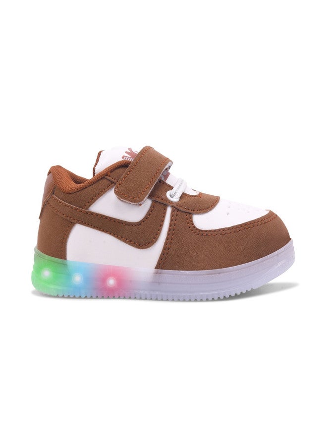 KATS Unisex Kids LED Colourblocked Sneakers with Velcro Closure - Image 4