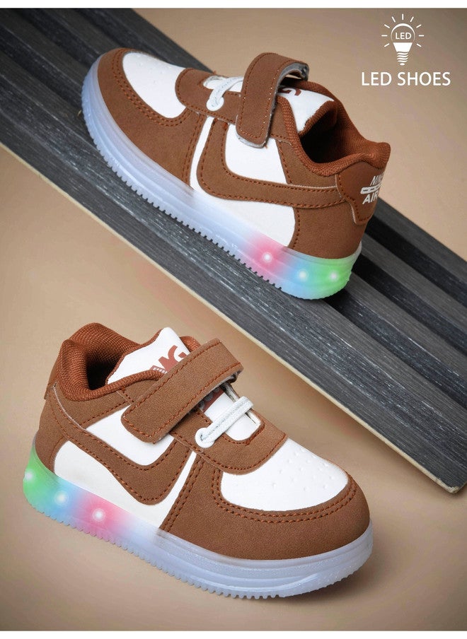 KATS Unisex Kids LED Colourblocked Sneakers with Velcro Closure - Image 2