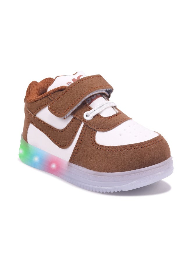 KATS Unisex Kids LED Colourblocked Sneakers with Velcro Closure - Image 3