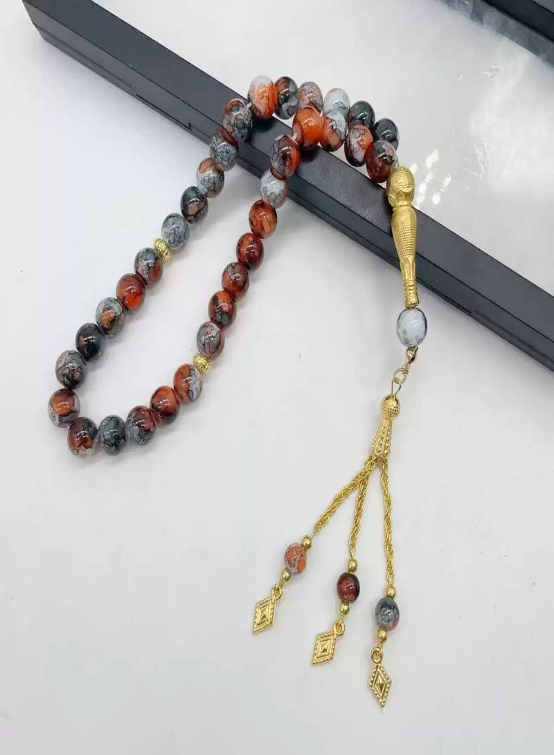33 Natural Jade Prayer BeadsTasbih/10mm×10mm - Image 1