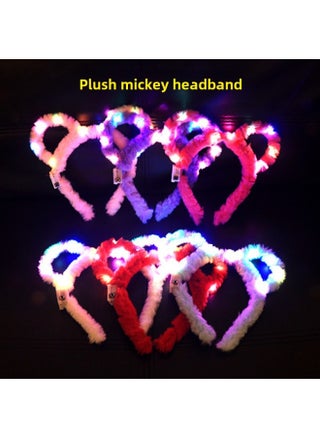 Luminous Rabbit Ears Headband Plush Mickey Headwear Luminous Headband Cat Ears Sweep Code Activity Small Gift-Color:Glow Red - pzsku/Z861BE522C764F9E5C56BZ/45/1743497502/e4b4185e-1a1b-4202-b058-a614023b3019