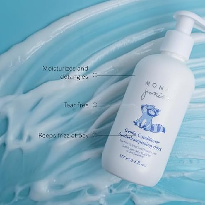 MONAT Junior Gentle 3-in-1 Hair Care System - Shampoo, Conditioner, Detangler for Children (8 fl. oz./6 fl. oz.) - Image 5