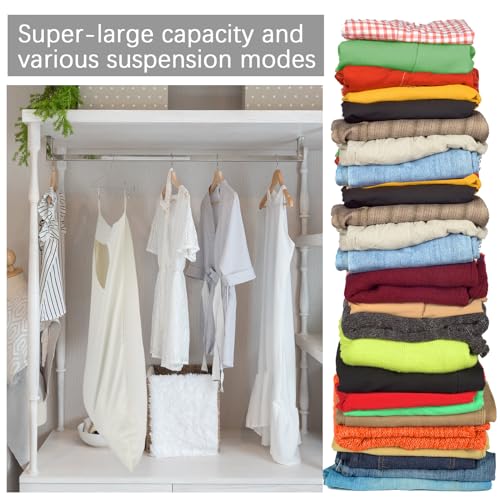 Wovnet 2 Pcs Large Hanging Laundry Hamper Bag 28 x 35 in Over The Door Hamper Space Saving Hanging Laundry Bag Basket with Hooks for Wall Dirty Clothes Storage RV Room, 2 Color - Image 4