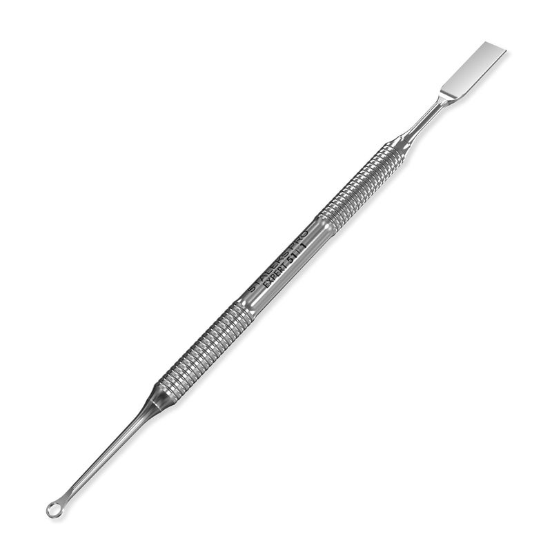 STALEKS PRO Staleks Pro Manicure Pusher Expert 51 Type 1 – Professional Cuticle Pusher Tool With Ring Stainless Steel Manual Sharpening Ergonomic Grip Corrosion Resistant Ideal For Manicure & Nail Care 