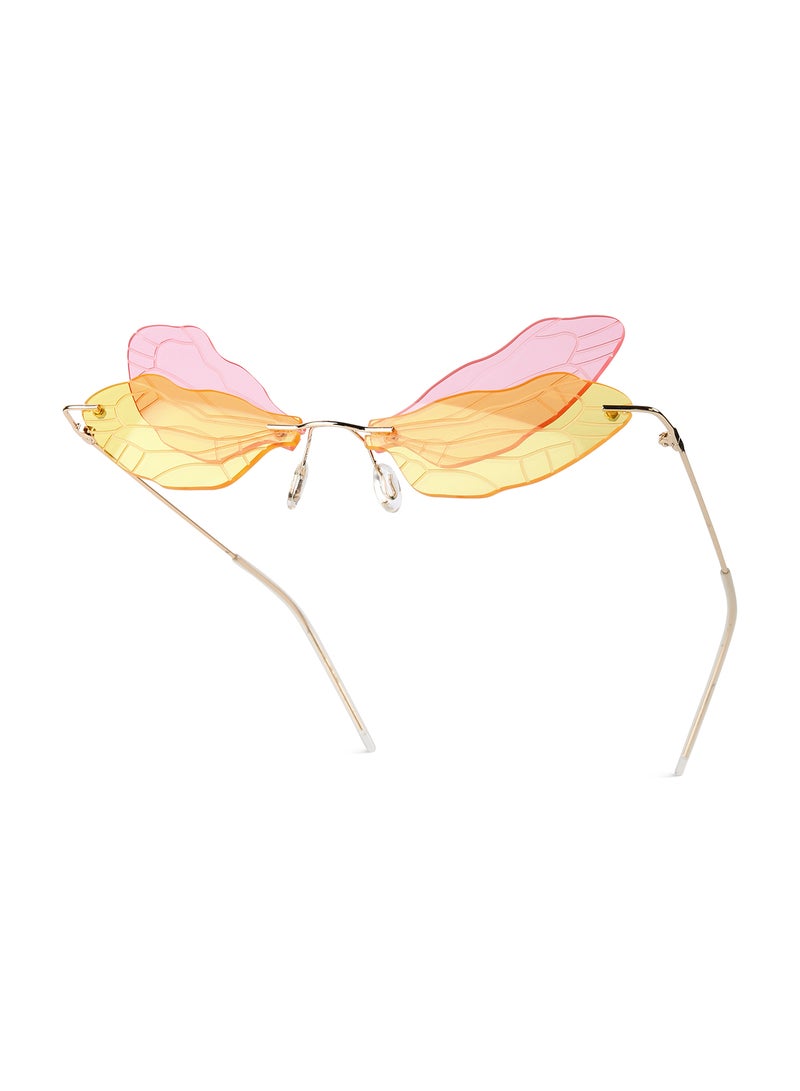 Woggles Stylish Yellow Butterfly Sunglasses - Image 5
