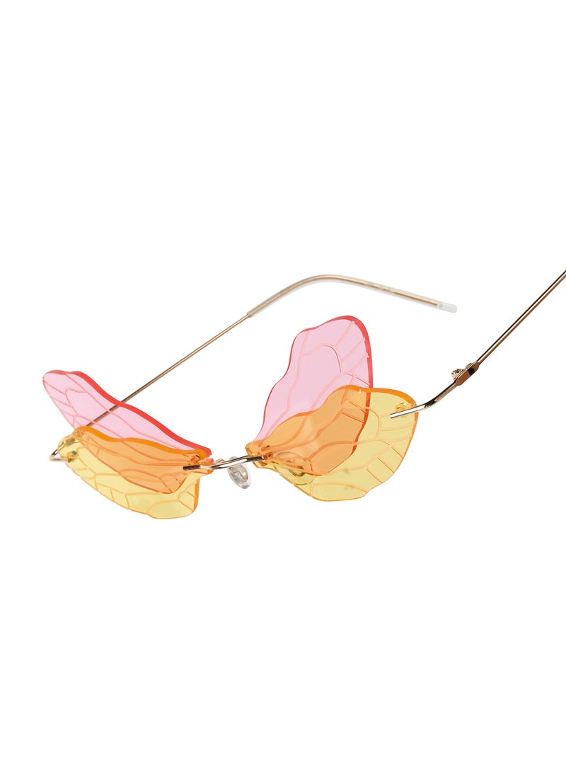 Woggles Stylish Yellow Butterfly Sunglasses - Image 2
