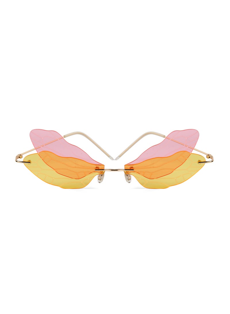 Woggles Stylish Yellow Butterfly Sunglasses - Image 1