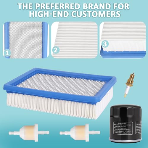 Podoy Golf Cart Tune Up Kit Compatible with Club Car DS 1992-2004 4-Cycle Gas Cart with FE290 FE350 Engines 1015426 1016467 41016467 1013684 1014522 102003201Air Oil Fuel Filter and F7TC Spark Plug - Image 2