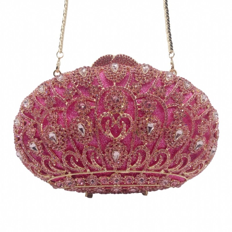 Source Red Diamond Dinner Bag Gemstone Crown Women'S Bag Diamond Clutch Bag - Image 2