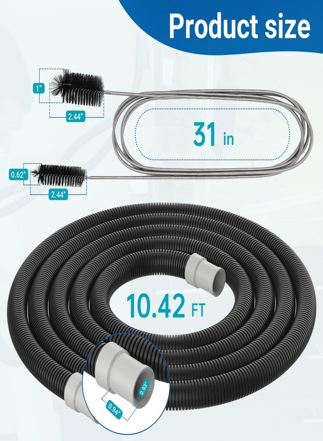 Trdzi Aquarium Ribbed Hosing for Fluval 107 207 Replacment Parts, Aquarium Pumps & Filters 106 206 hose, Aquarium Tubing Compatible with Fluval Hose A20014 with brush - Image 2