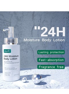 Joyvin 24H MoistureBody Lotion /24H moisture &soothing protection for dry skin With essential ceramide,hyaluronic acid & niacinamide fragrance free/250m  - Image 1