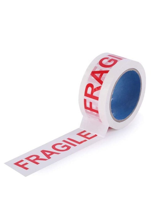 Fragile Tape Roll 5cm Width x 66 meters Length, Strong Adhesive Red Fragile Warning Packing Tape for Shipping and Moving (1 Roll)