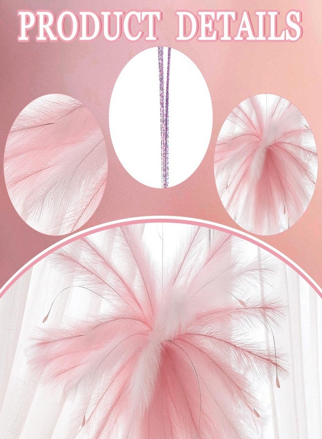 Maysing 60 Sets Valentines Day Hanging Decorations Pink Faux Pampas Grass Decor Tall Fake Pampas Floral for Valentines Day Home Wedding Boho Decoration - Image 5