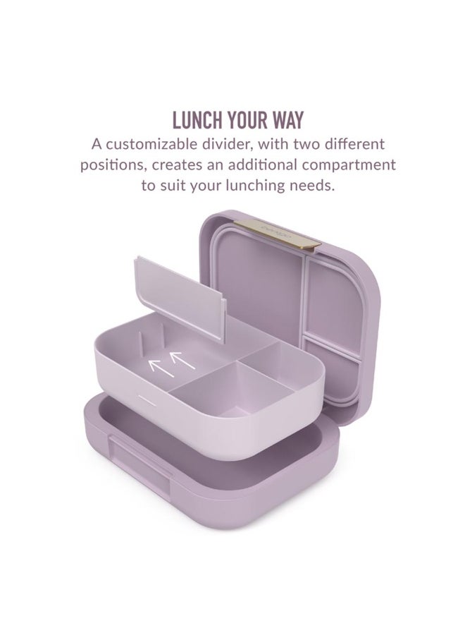 Bentgo Modern - Versatile 4 - Compartment Bento - Style Lunch Box, Leak - Resistant, Ideal For On - The - Go - Balanced Eating - Bpa Free, Matte Finish And Ergonomic Design - Orchid  - Image 1