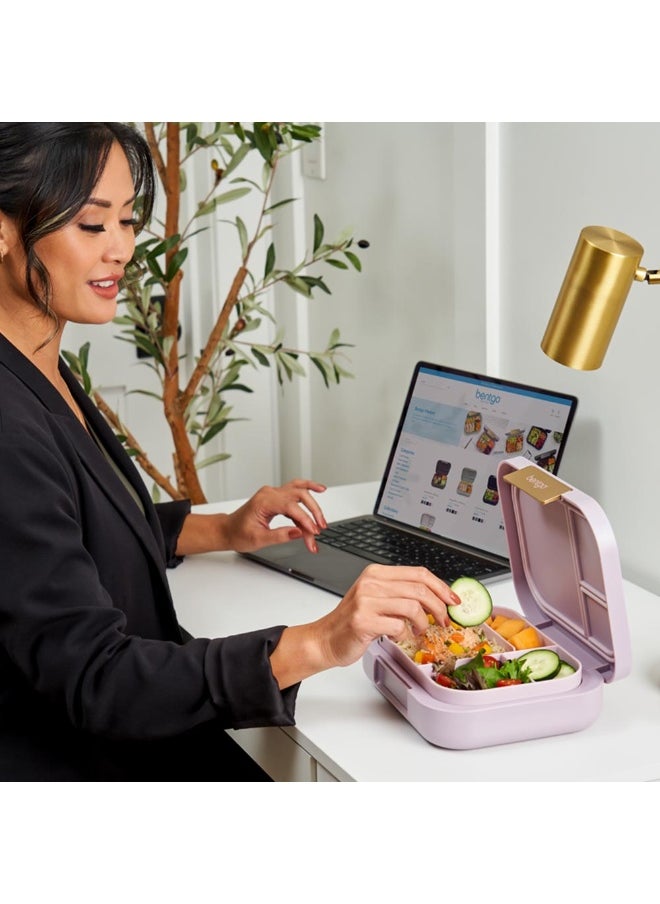 Bentgo Modern - Versatile 4 - Compartment Bento - Style Lunch Box, Leak - Resistant, Ideal For On - The - Go - Balanced Eating - Bpa Free, Matte Finish And Ergonomic Design - Orchid  - Image 2