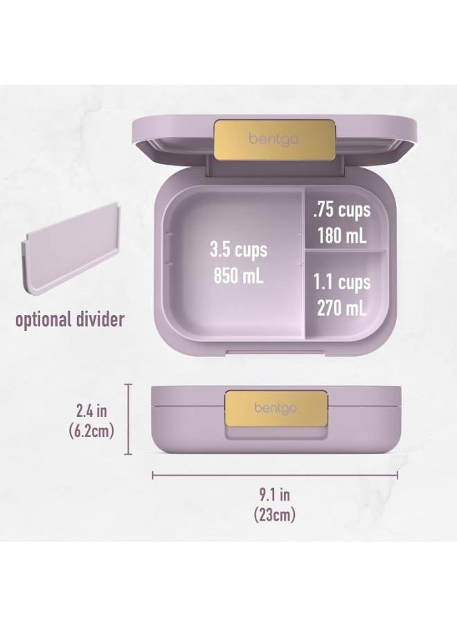 Modern - Versatile 4 - Compartment Bento - Style Lunch Box, Leak - Resistant, Ideal For On - The - Go - Balanced Eating - Bpa Free, Matte Finish And Ergonomic Design - Orchid