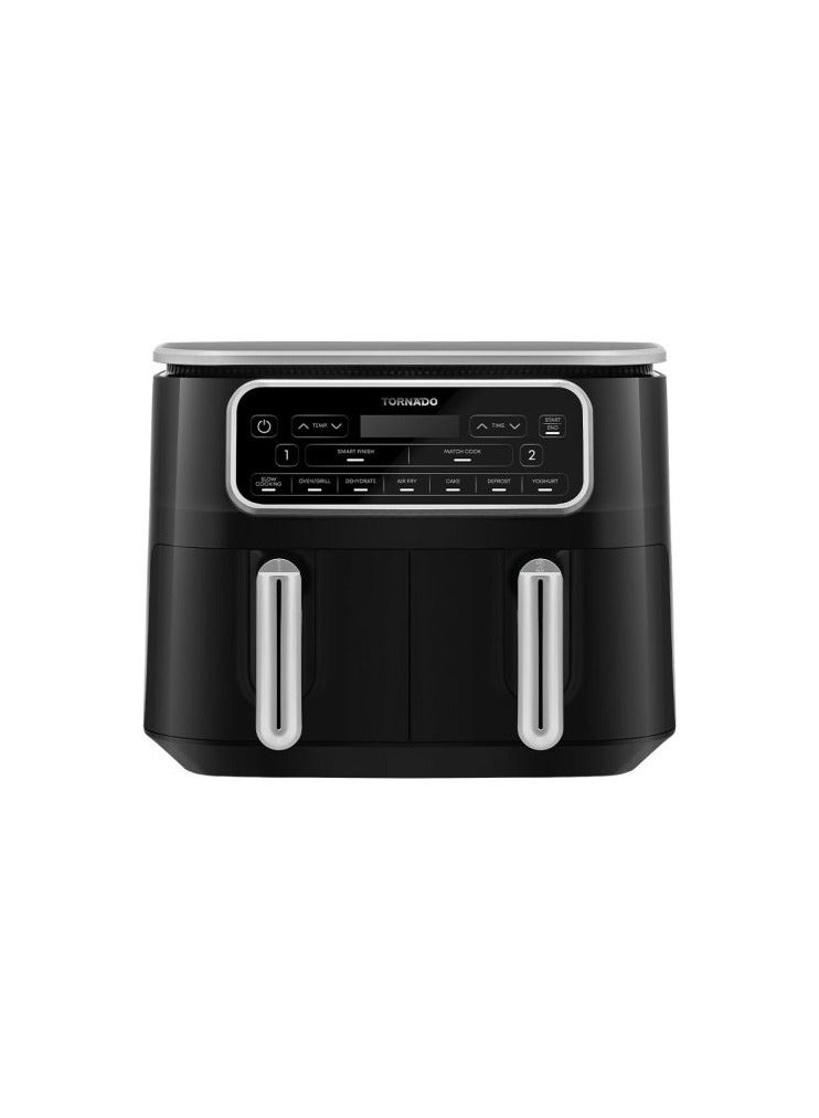 Air Fryer Dual Cook 2500 Watt 8 Liter Digital Black x Silver THF-2508DU-BS