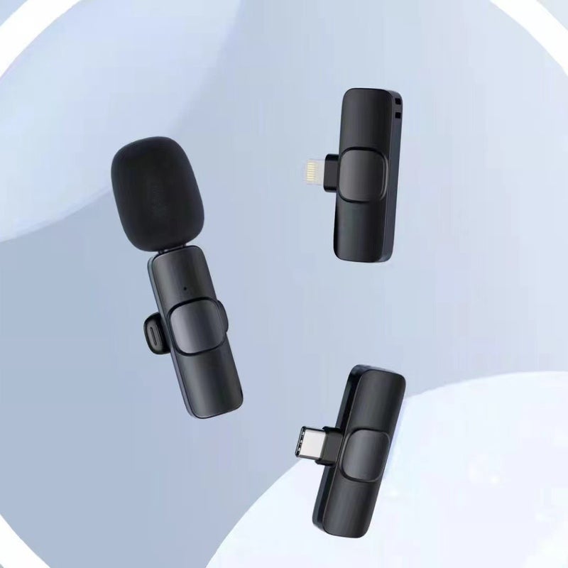 Wireless Lavalier Microphone One-To-Two Tiktok Outdoor Microphone Noise Reduction Bluetooth Live Streaming Recording - Image 3