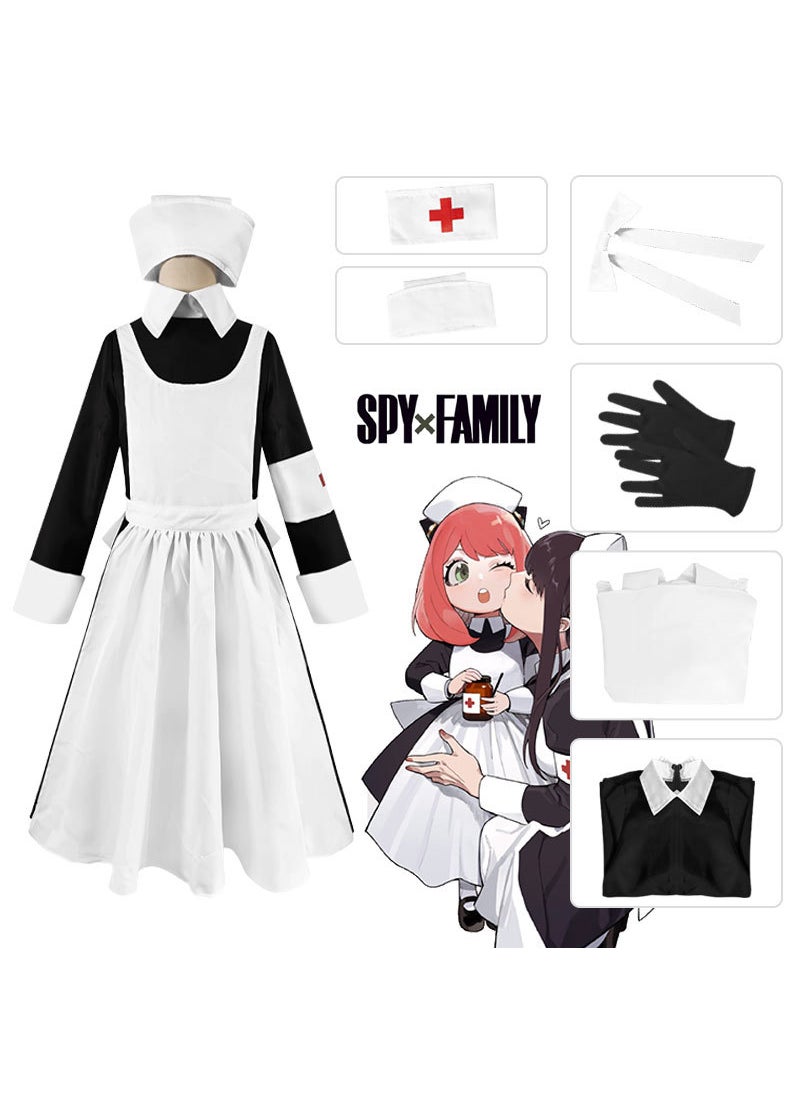 Anime Cosplay Costume Uniform Nurse Outfit Womens Anime Wig Cosplay Clothing From China Mainland Special Purpose Clothing Ania nurse clothing (dress apron hat armband) 