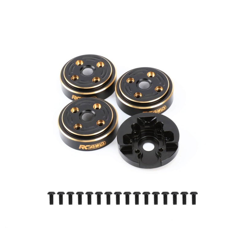Generic RCAWD Portal Axles Brass Weights 148g for FMS FCX24 Power Wagon, Smasher,K5 Blazer & FCX18 LC80 Land Cruiser 80 Upgrades, 1/24 1/18 Front & Rear Set Parts Black  - Image 1