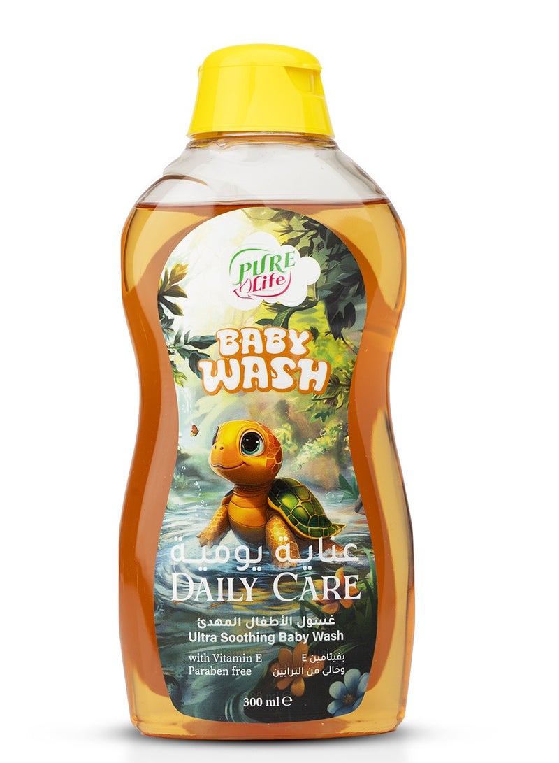 Pure Life Baby Body Wash Ultra Gentle 300 ml, Tear-Free, Hypoallergenic, Sulfate-Free, Dermatologically Tested, For Sensitive Skin, Newborns, Infants &