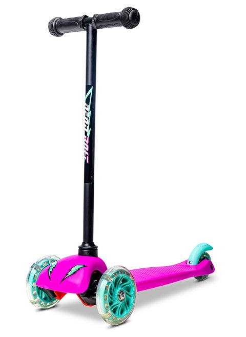 Neon Bolt is The Perfect 3 Wheels Scooter for First-time Riders, Decked Out with ‘Lean-to-Steer’ Technology and Light-up Wheels (Pink)