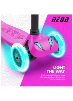 Neon Bolt is The Perfect 3 Wheels Scooter for First-time Riders, Decked Out with ‘Lean-to-Steer’ Technology and Light-up Wheels (Pink) - pzsku/Z861C6C8536EFFE48139BZ/45/_/1715175545/601ec30b-0aa4-4807-8ffe-729ba1ca324c