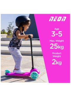 Neon Bolt is The Perfect 3 Wheels Scooter for First-time Riders, Decked Out with ‘Lean-to-Steer’ Technology and Light-up Wheels (Pink) - pzsku/Z861C6C8536EFFE48139BZ/45/_/1715175565/b0013ccc-8665-42f0-a08b-2805c45b80a4