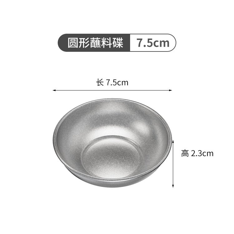 304 Stainless Steel Distressed Retro Style Tableware Industrial Style Bowl Plate Fork Spoon Chopsticks Snowflake Gray Outdoor Set - Image 1